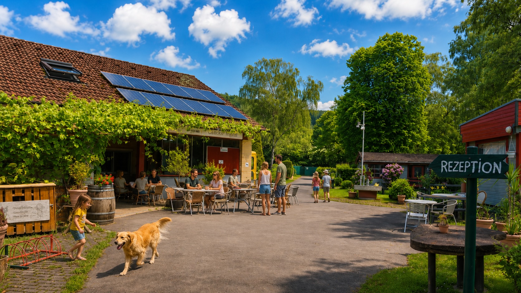 Wesercamping Rezeption Hauptgebaeude